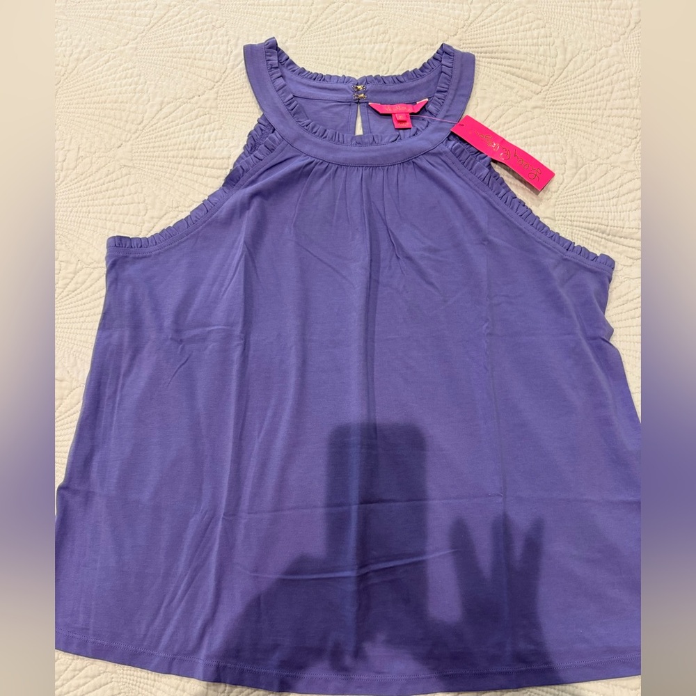 Lilly Pulitzer Jerrica Purple Sleeveless Top XL, NWT